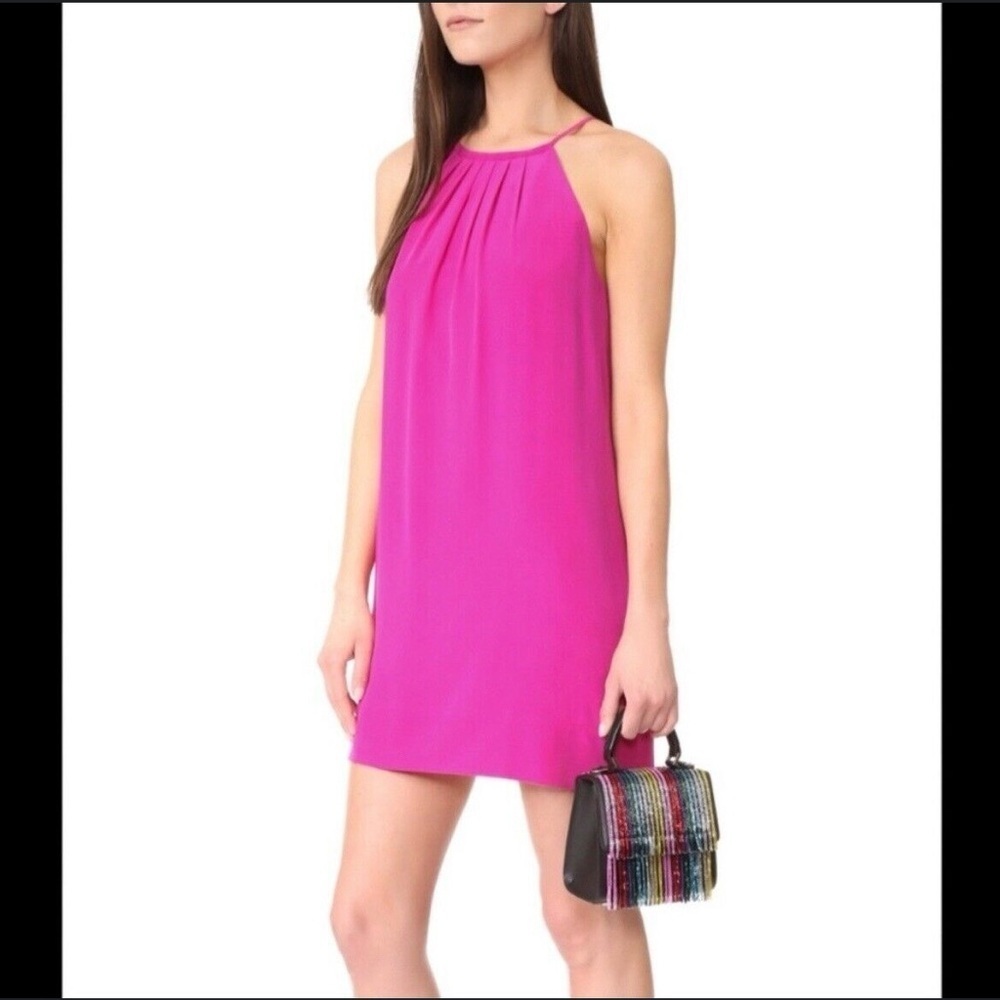 Joie Pink Silk Shift Halter Dress- Raspberry Size S